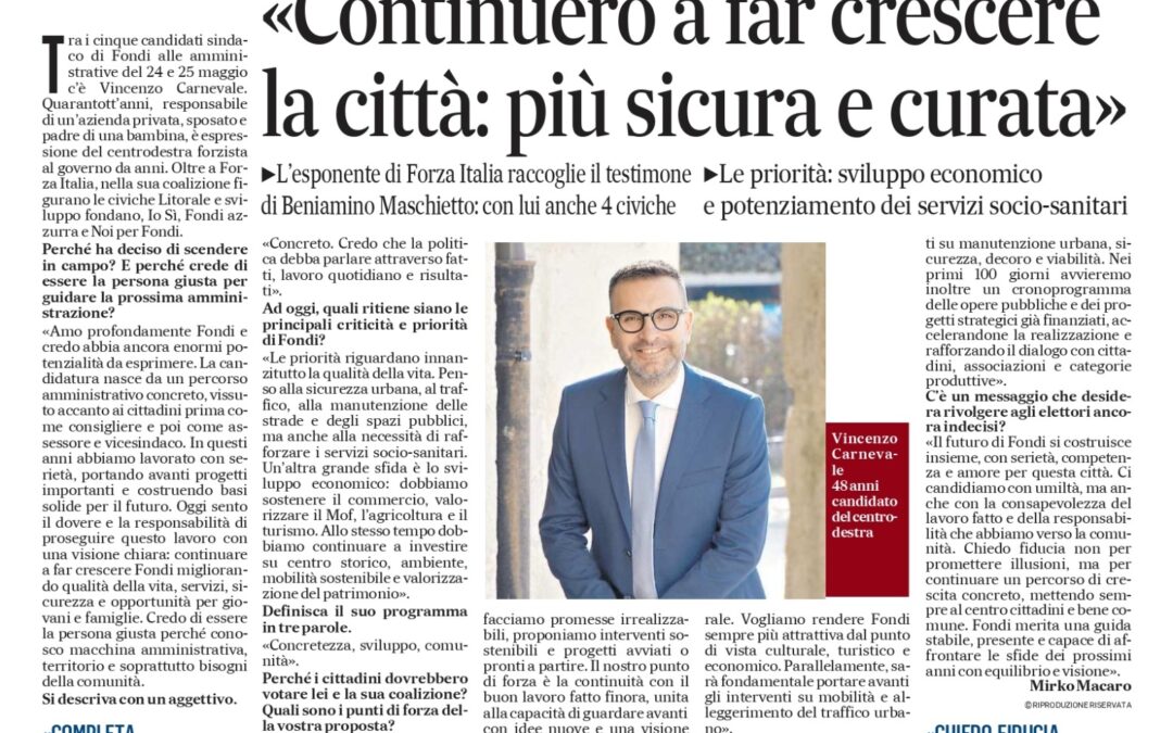 Il Messaggero – 18 Maggio 2026